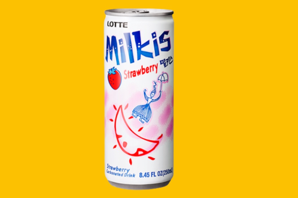 Milkis Fraise — soda lacté coréen parfum fraise