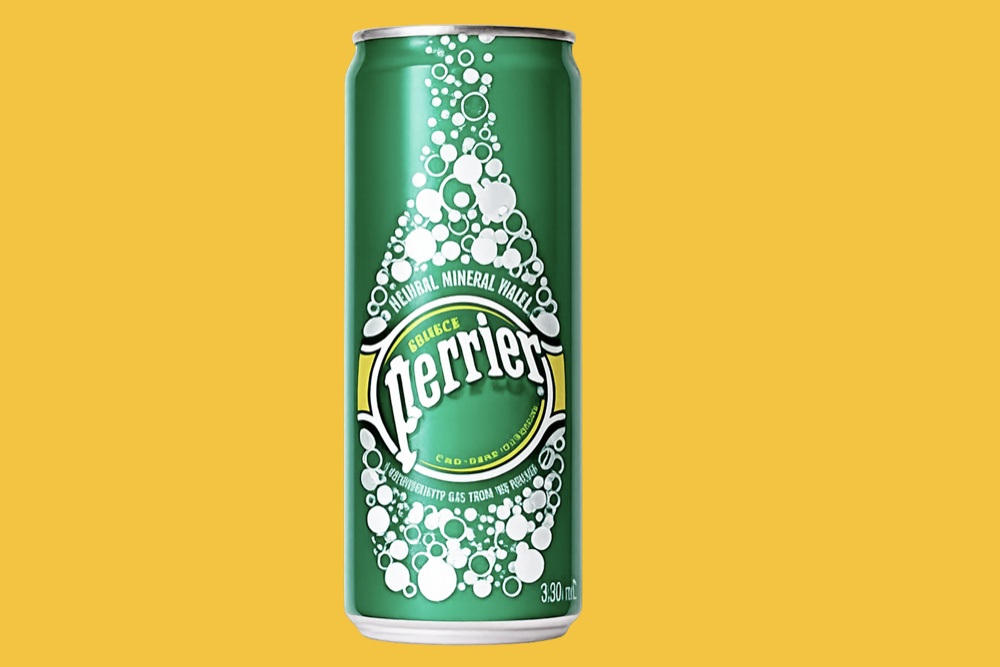 Canette Perrier eau pétillante