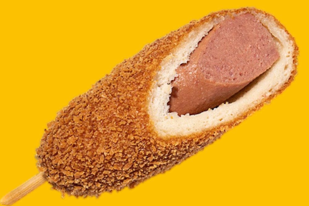 Rice Dog Chungchun original : saucisse poulet halal, pâte de riz croustillante